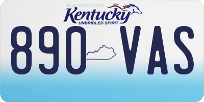 KY license plate 890VAS