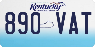 KY license plate 890VAT