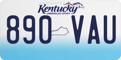 KY license plate 890VAU