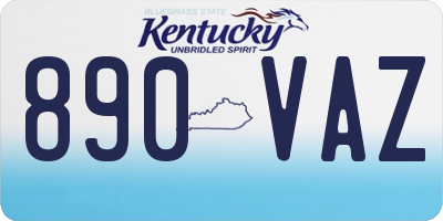 KY license plate 890VAZ