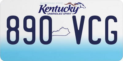 KY license plate 890VCG