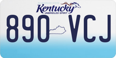 KY license plate 890VCJ