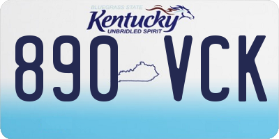 KY license plate 890VCK