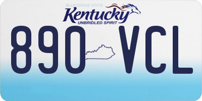 KY license plate 890VCL