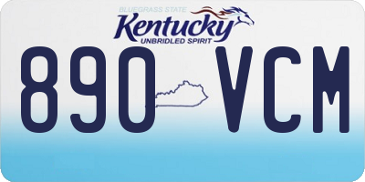 KY license plate 890VCM