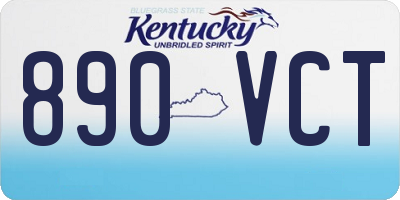 KY license plate 890VCT