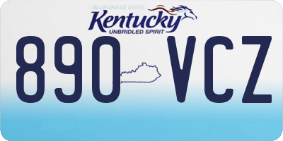 KY license plate 890VCZ