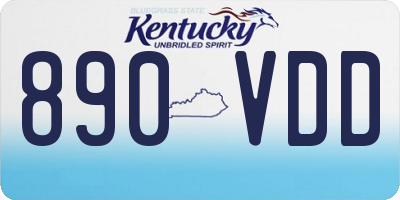 KY license plate 890VDD