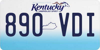 KY license plate 890VDI