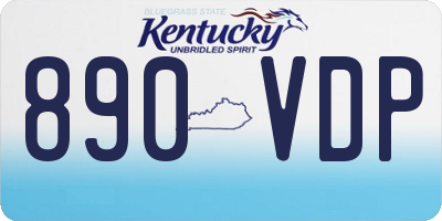KY license plate 890VDP