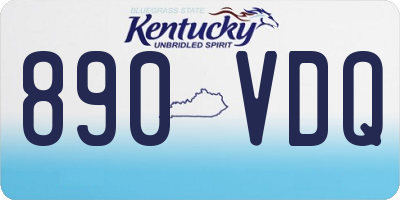 KY license plate 890VDQ