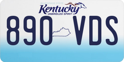 KY license plate 890VDS