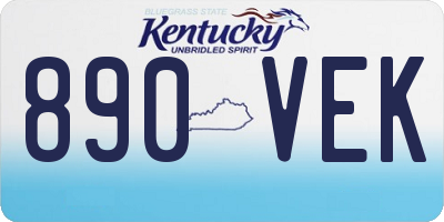 KY license plate 890VEK