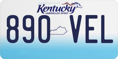 KY license plate 890VEL