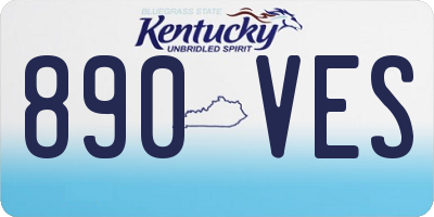 KY license plate 890VES