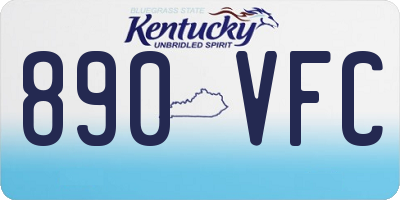 KY license plate 890VFC