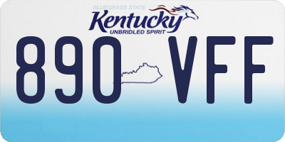KY license plate 890VFF