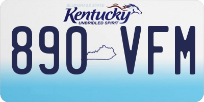 KY license plate 890VFM