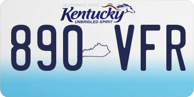 KY license plate 890VFR