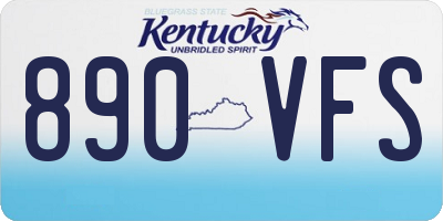 KY license plate 890VFS