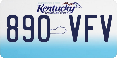 KY license plate 890VFV