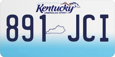 KY license plate 891JCI