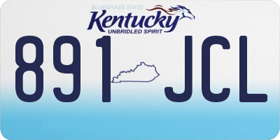 KY license plate 891JCL