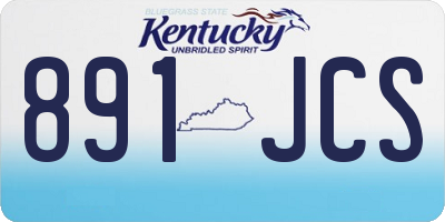 KY license plate 891JCS