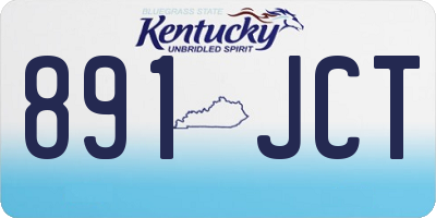 KY license plate 891JCT