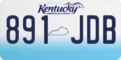 KY license plate 891JDB
