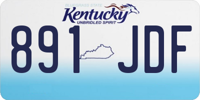 KY license plate 891JDF