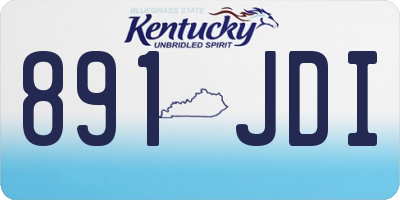 KY license plate 891JDI
