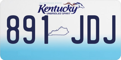 KY license plate 891JDJ