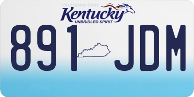 KY license plate 891JDM