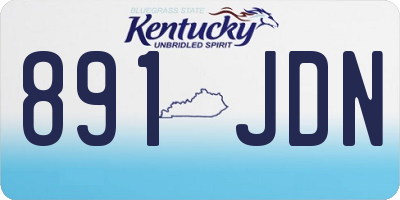KY license plate 891JDN
