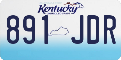 KY license plate 891JDR