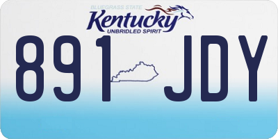 KY license plate 891JDY
