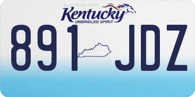 KY license plate 891JDZ