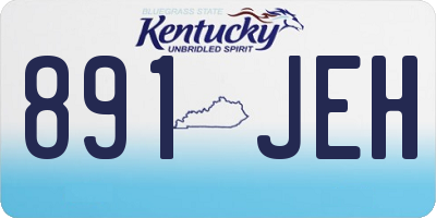 KY license plate 891JEH