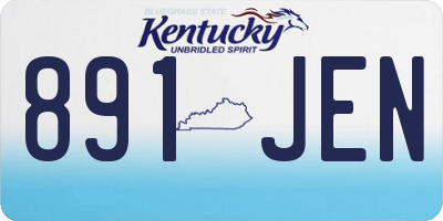KY license plate 891JEN
