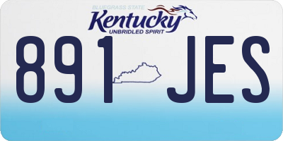 KY license plate 891JES