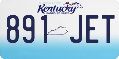 KY license plate 891JET