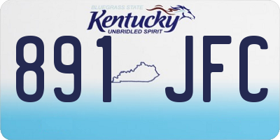 KY license plate 891JFC