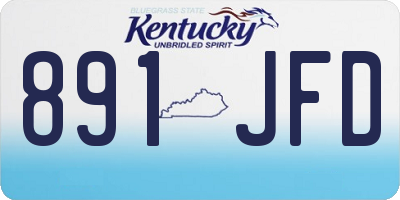 KY license plate 891JFD