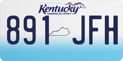 KY license plate 891JFH