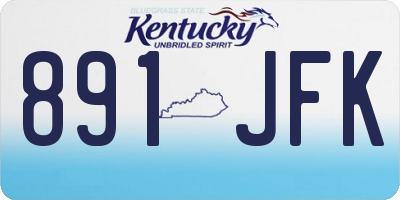 KY license plate 891JFK