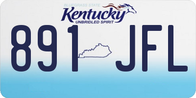 KY license plate 891JFL