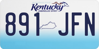 KY license plate 891JFN
