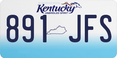 KY license plate 891JFS