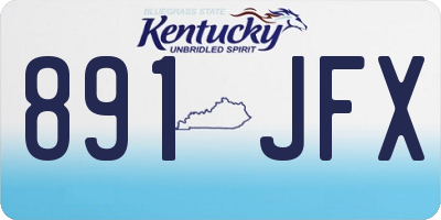 KY license plate 891JFX